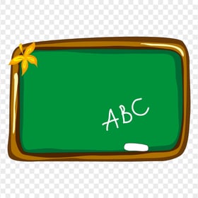 Cartoon Clipart ABC Blackboard Green Chalkboard PNG