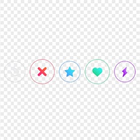 HD 2022 Tinder App Buttons PNG