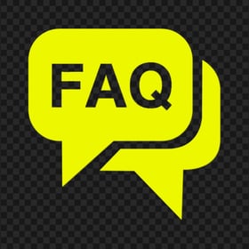 FAQ Questions Speech Bubble Yellow Icon PNG