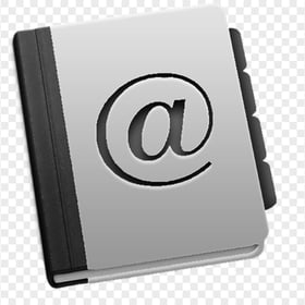 Gray Email Address Contacts Book Icon