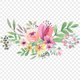 Download Painting Flowers Watercolor Art PNG
