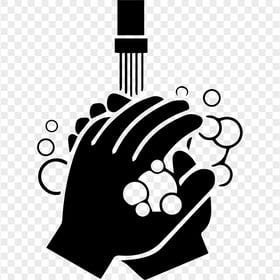 Black Hand Washing Cleaning Sanitizer Hygiene Icon