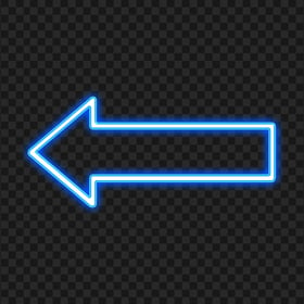 HD Neon Arrow Blue Left Icon PNG