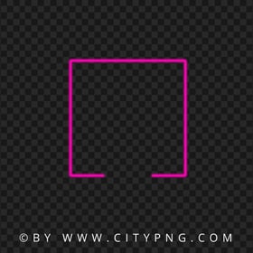 FREE Creative Neon Pink Square Frame PNG