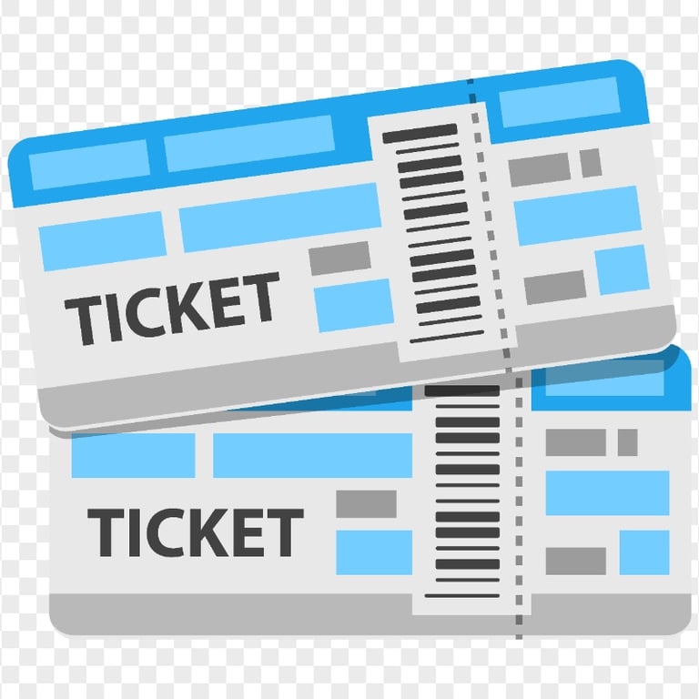 Two Vector Tickets Icon PNG