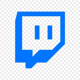 HD Twitch Blue Outline Icon Symbol Transparent Background PNG