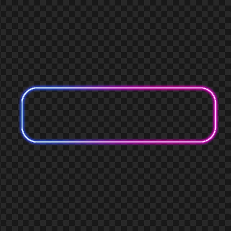 HD Blue & Pink Neon Frame Button PNG