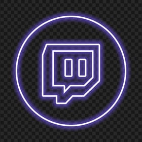 Neon Purple Twitch App Icon PNG