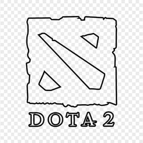 HD Dota 2 Outline Black Logo Icon Symbol PNG