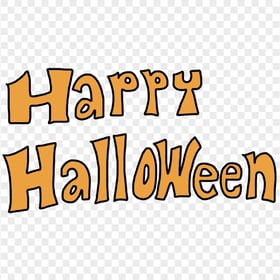 Happy Halloween Orange Text