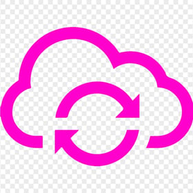 HD Storage Cloud Hosting Computing Pink Icon Transparent PNG