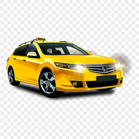 Honda Yellow Taxi Car Vehicle PNG