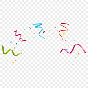 HD Confetti Party Paper Ribbon PNG
