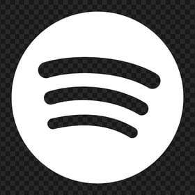 Spotify White Logo Symbol Icon HD PNG
