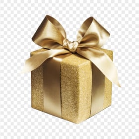 Transparent HD Gold Glitter Gift Box