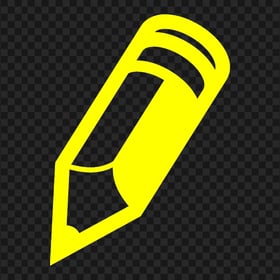 HD Yellow Short Pencil Outline PNG
