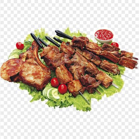 Sticky Barbecue Grilled Healthy BBQ Transparent Background