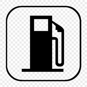 Diesel Station Fuel Black Square Icon Download PNG