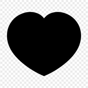 HD Black Large Heart Icon PNG