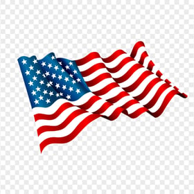 Waving High Resolution Us American Flag Illustration