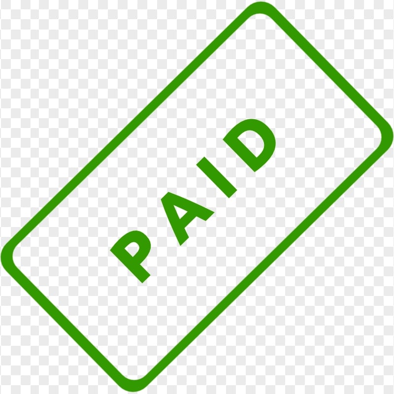 Green Paid Stamp Icon