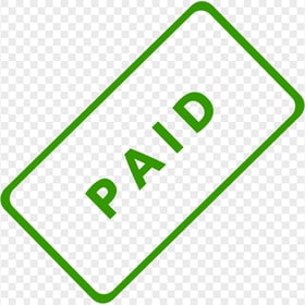 Green Paid Stamp Icon