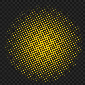 HD Yellow Halftone Circle Dots PNG