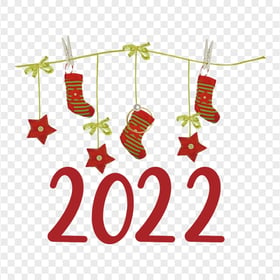 HD 2022 New Year Hanging Decoration PNG