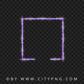 HD Purple Neon Square Frame With Sparkle Border PNG