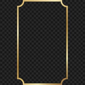 Simple Gold Frame With Corners PNG