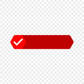 HD Red Tick Check Mark Button Badge Signature PNG