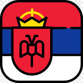 PNG Vector Square Serbia Flag Icon
