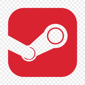 Steam Red Square Icon Transparent Background