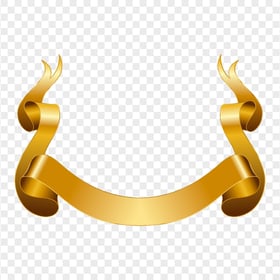 Golden Ribbon Banner Vector Illustration HD PNG