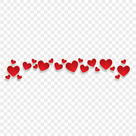 Valentine Love Red Hearts Border HD PNG
