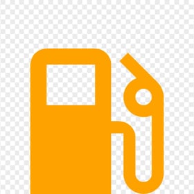 Download Gas Fuel Station Orange Icon PNG