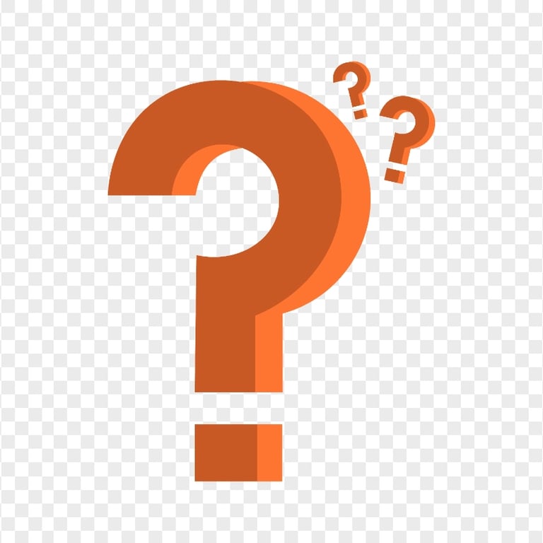 Vector 3D Orange Question Marks Icon PNG | Citypng