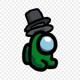 HD Green Among Us Mini Crewmate Baby Double Top Hat PNG