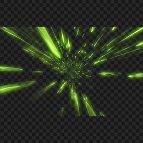 Green Spark Effect Transparent Background