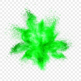 HD Green Powder Dust Explosion Transparent Background