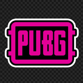 Pink PUBG Logo Stickers