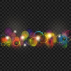 HD Multi Color Bokeh Effect PNG