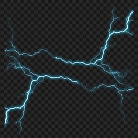 Thunder Blue Lightning Effect PNG