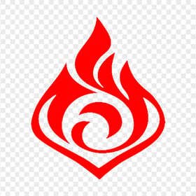 HD Red Genshin Impact Game Logo Sign Symbol Transparent PNG