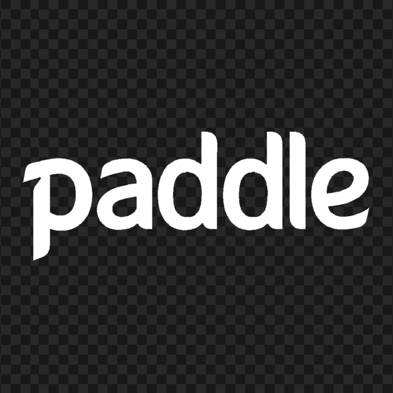 Paddle Payment Gateway White Logo Transparent Background