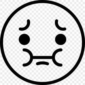 Outline Black Emoticon Emoji Sick Computer Icon