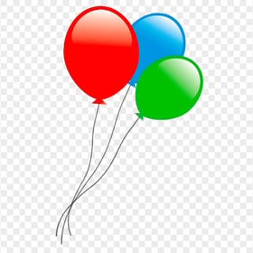 Vector Cartoon Three Balloons Transparent PNG