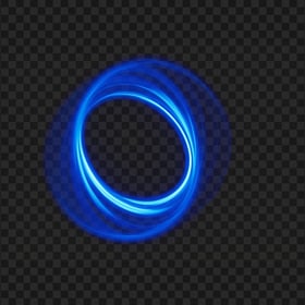 HD Blue Glowing Light Circle Portal PNG