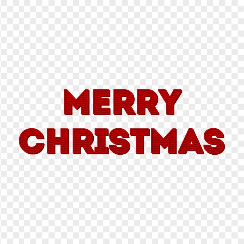 Merry Christmas Red Text Art PNG