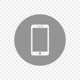 HD Grey Round Circle Modern Smartphone Icon Transparent PNG